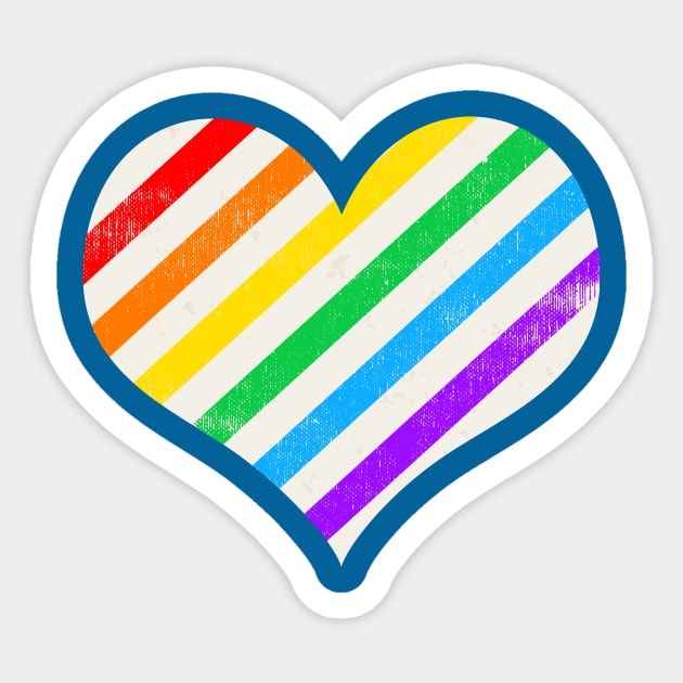 Rainbow Heart Sticker by epiclovedesigns